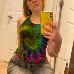 Sexy tye dye halter